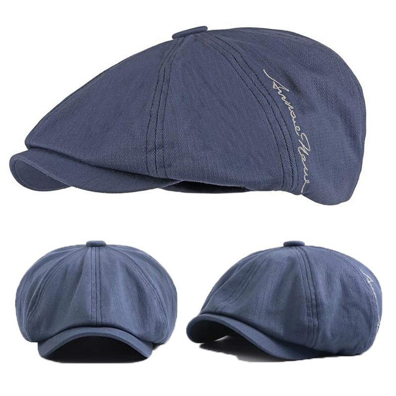 CHENNUO Gatsby Beret Cap Newsboy Flat Cap 8 Panel Men's