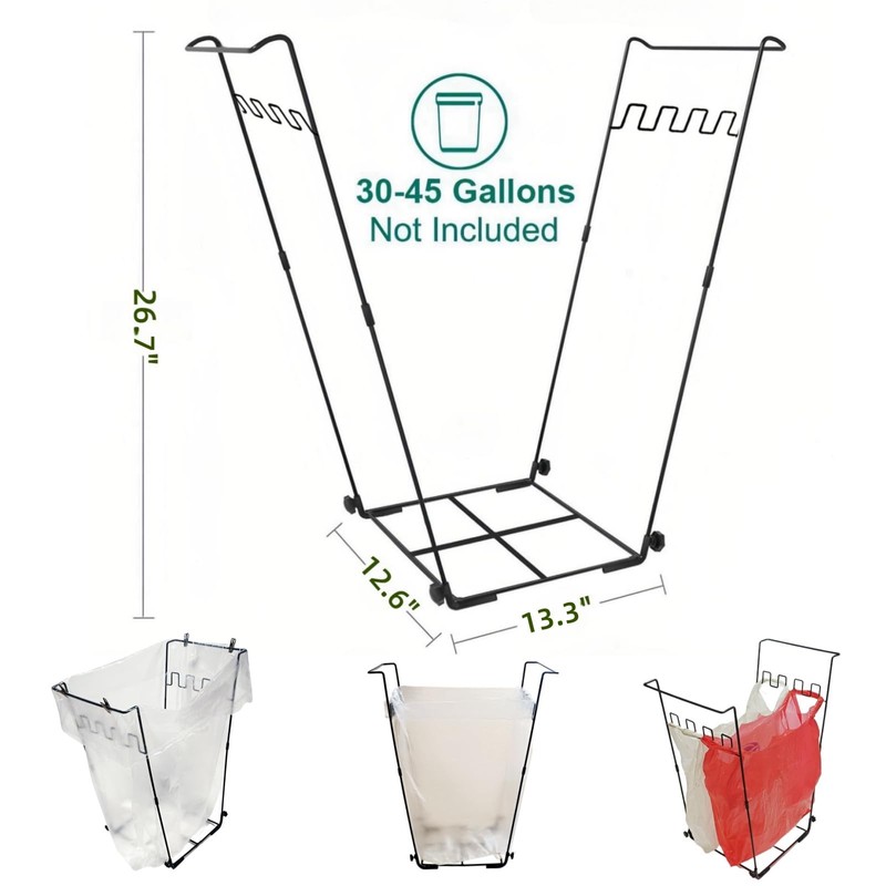 Garden Trash Bag Holder - Outdoor Leaf Bag Support Stand