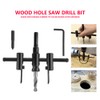 Adjustable Black Circle Hole Saw Drill Bit Set for Woodworking