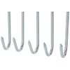 Merriway BH01914 (5 Pcs) BZP Steel Butchers Pointed Kitchen S-Hooks,