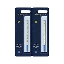 Waterman Pen Company : Rollerball Pen Refill, Fine Point, Blue Ink -:- Sold as 2 Packs of - 1 - / - Total of 2 Each