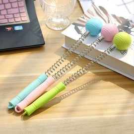 Golf Ball Spring Acupressure Massager for Neck Tension Relief Massage Blue 5ea