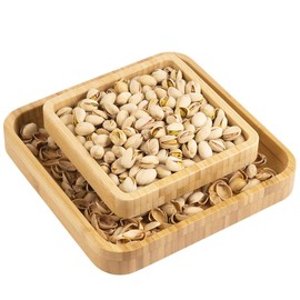 Pistachio Snack Bowl, Double Dish Holder Bowl Pedestal and Sunflower Seed Nut Bowl with Shell Storage, Magnetic Holder To Hold Together, 9.45 x 9.45 x 2.76 Gute Kitchen