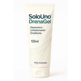 PRO PHARMA® SoloUno Vasotonic DrenaGel Lymphatic Drainage Gel Diosmin Emollient Centella Asiatica Meliloto. Specific for Microcirculation, Heavy Legs, Edema, Muscle/Joint Inflammation