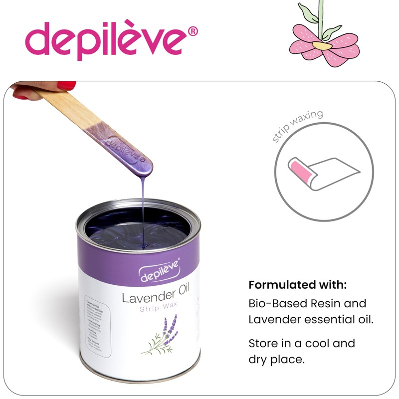 Depileve Strip Wax for Hair Removal - Lavender Rosin Wax