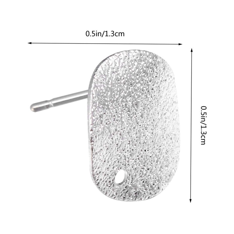 MILISTEN 20pcs Stainless Steel Earrings Posts Round Blank Peg Earrings