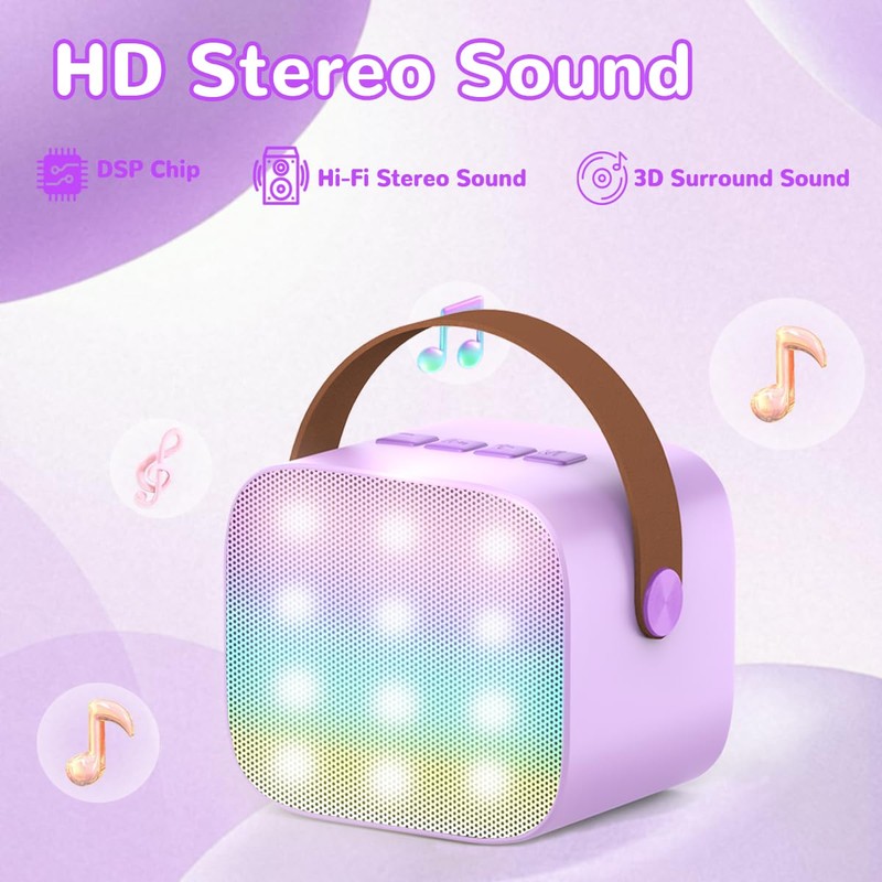 Eaever Mini Karaoke Machine for Girls 3 4 5 6