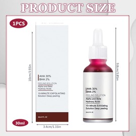 AHA 30% + BHA 2% Peeling Solution, 30 ml, Exfoliating Solution AHA 30% + BHA 2%, Fruit Acid Essence Liquid, Salicylic Acid Liquid, Face Serum, Serum