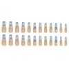 24Pcs Fake Nails Press on Nails Long Square Coffin French