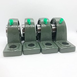 Summit Collars / UCP206-19 / Pillow Block Bearing Bore 1-3/16" / Solid Cast Iron Base / Self Aligning [4 Pack]
