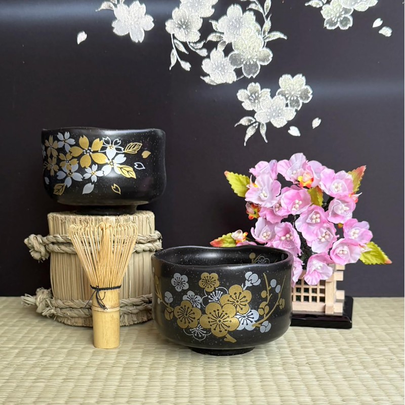 Waraku Fuuka Japanese Traditional Mino Ware Handcrafted Mini Matcha Chawan