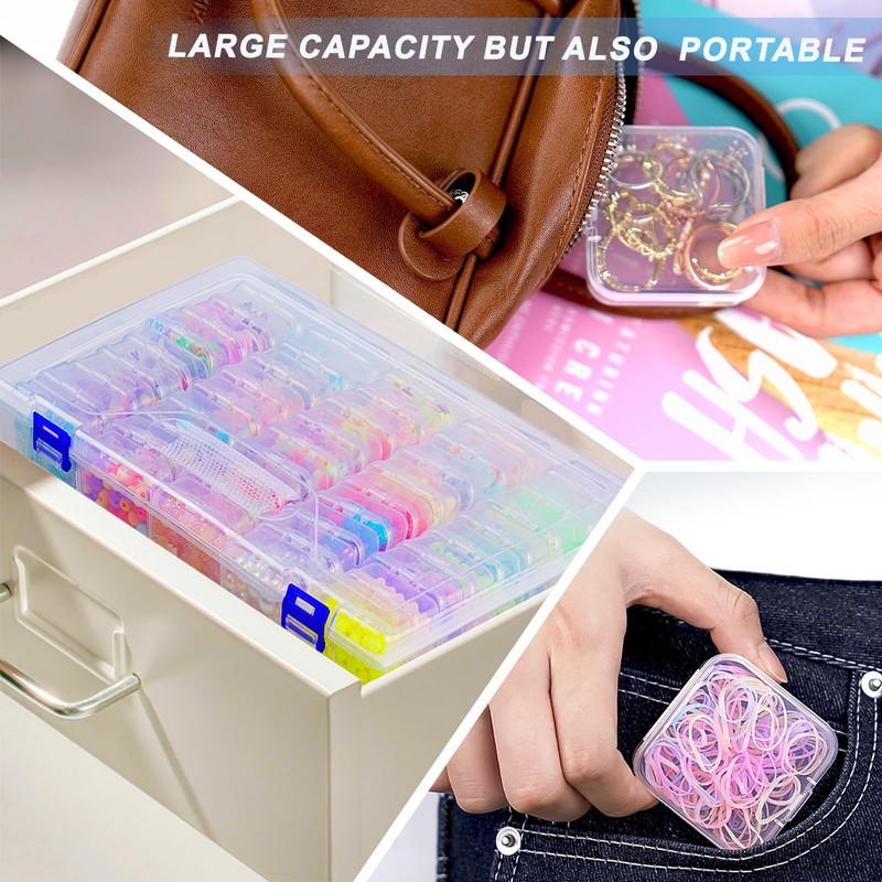DILIBRA Bead Organizer Box, 46 Pcs Small Bead Organizers and
