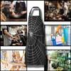 Olikked Makeup Apron for Men Spider Web Cooking Aprons for