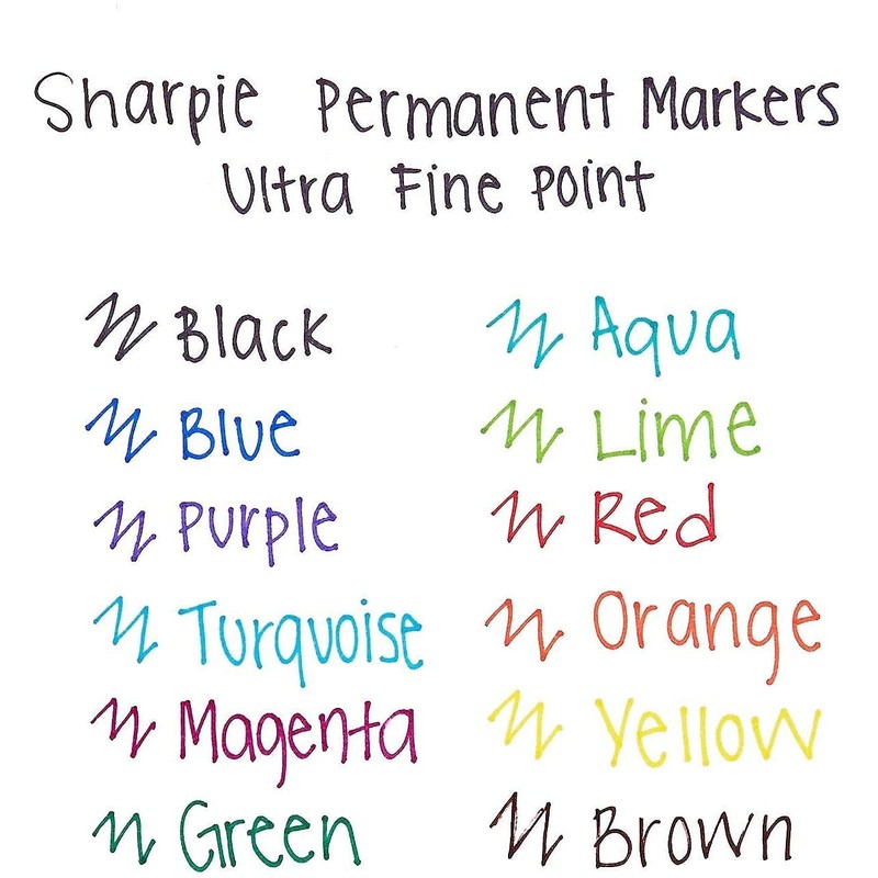 Sharpie Permanent Markers, Ultra Fine Point, Black, 24 Count, 2