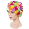 Medifier Flower Petal Flower Print Swimming Cap Multicolor Elastic Non