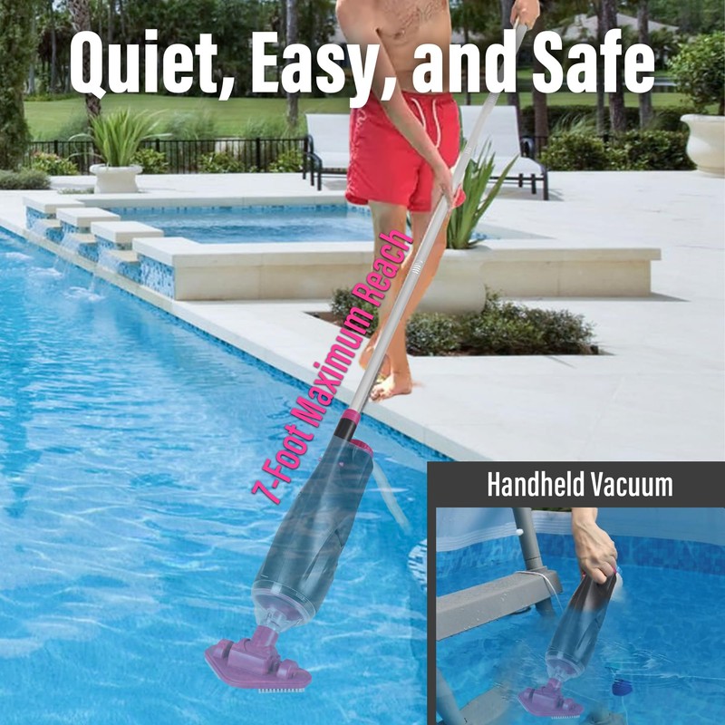Rechargeable Handheld Hot Tub Spa Pool Vacuum, Cordless & Waterproof