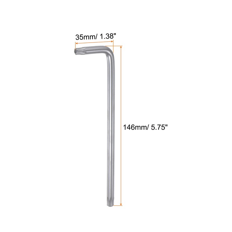 HARFINGTON 2pcs T40 Tamper Proof Torx Star Key Bit Wrench