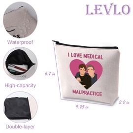 Hospital Medical TV Show Makeup Bag I Love Medical Malpractice Cosmetic Bag Doctor Graduation Gift for Her (I Love MM)