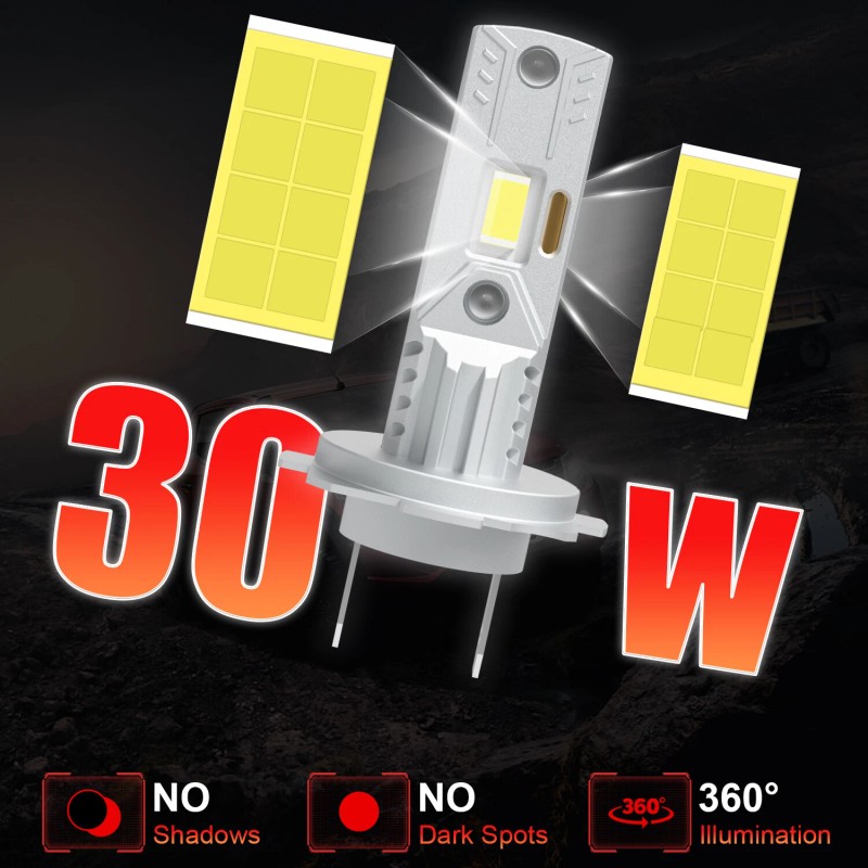 SHENKENUO 2X H7 LED Headlight Bulbs High/Low Beam For Suzuki