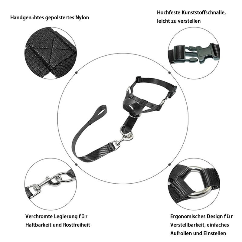 WUDQIJI Training Harness Dog Halter Pet Muzzle for Dogs Muzzle
