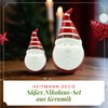 HEITMANN DECO Ceramic Santa Claus Set, Approx. 16 x 10.6