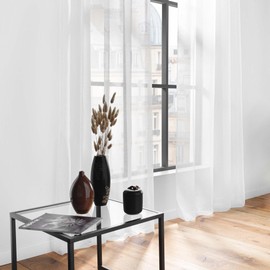 Douceur d'Intérieur, Lissea Curtain with eyelets, polyester, White140 x 240 cm