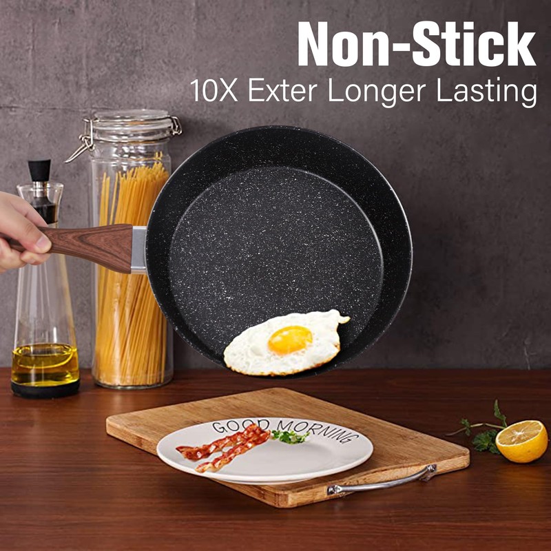 Kitchen Academy Induction Pots and Pans Set Non Stick -
