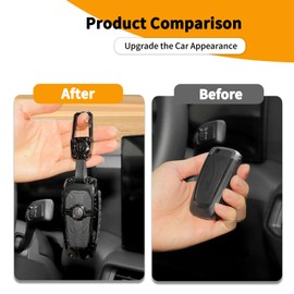 Hoolcar Key Fob Cover with 5 Buttons Key Fob Protector Shell Zinc Alloy Key Chains Compatible with Ford Explorer Fusion Escape Edge Expedition F150 F250 F350 F450 F550 Maverick Mustang