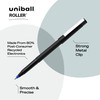 uniball Roller Ball Stick Pens, 0.5 mm Micro Tip, Blue,