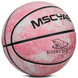 Basketball Size 5, Basketball for Children, Mini Basketball Size 3, Indooor Outdoor Basketball Pink White 5