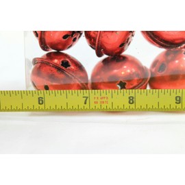 (Pack of 2) 9 Large Christmas House Aged Finish Snowflake Cutout Jingle Bells (Red)