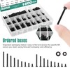 Faankiton 1600PCS M3 Hex Socket Head Cap Button Screws Nuts