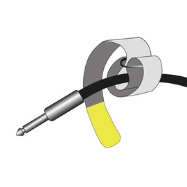 Infitronic Velcro Cable Ties with Metal Eyelet, 10 x 400 mm, Yellow, Velcro / Fleece on Different Sides