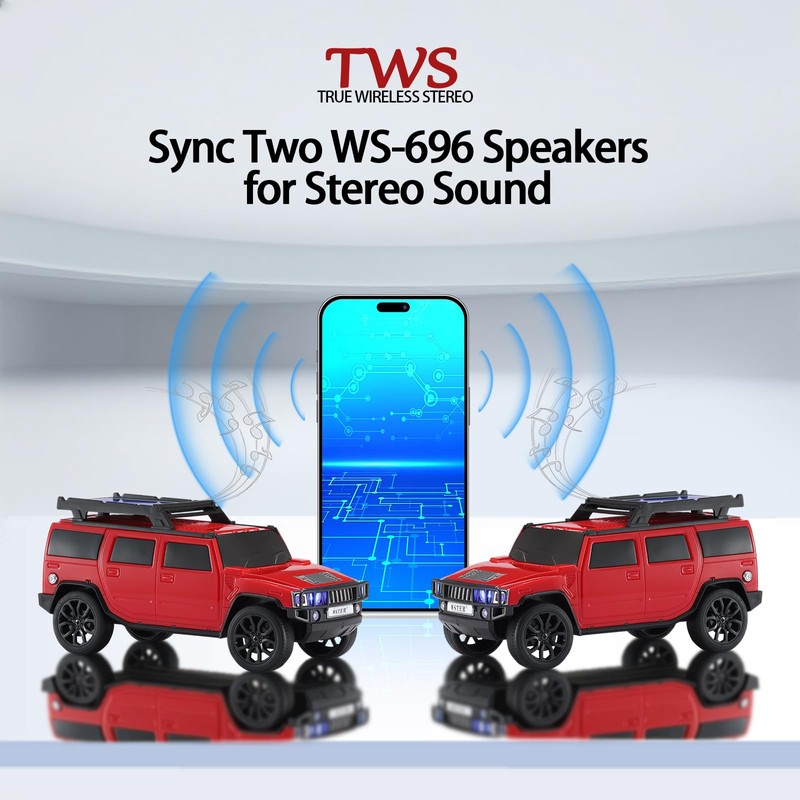 WSTER WS-696 Solar Bluetooth Replica Speaker – Portable Modern Off-Road