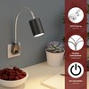 ledscom.de WAIKA GU10 Socket Lamp Gooseneck Switch Black Includes GU10
