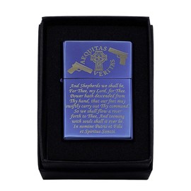 Gifts Infinity Boondock Saints Prayer Brass Windproof Oil Lighter – Durable Refillable Pocket Lighter with Classic Engraving, Polished Finish, and Gift Box for Collectors & Everyday Use (Bl-1)