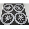 Car Wheel Rim Drink Coasters (Set of 4) in Silver
