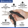 MichaelPro Angled Scissors, 7-Inch Electrician Scissors Cuts Kevlar & Wire