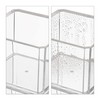 Relaxdays Cotton Buds Container, Plastic, Bamboo Lid, Cotton Pad Holder,