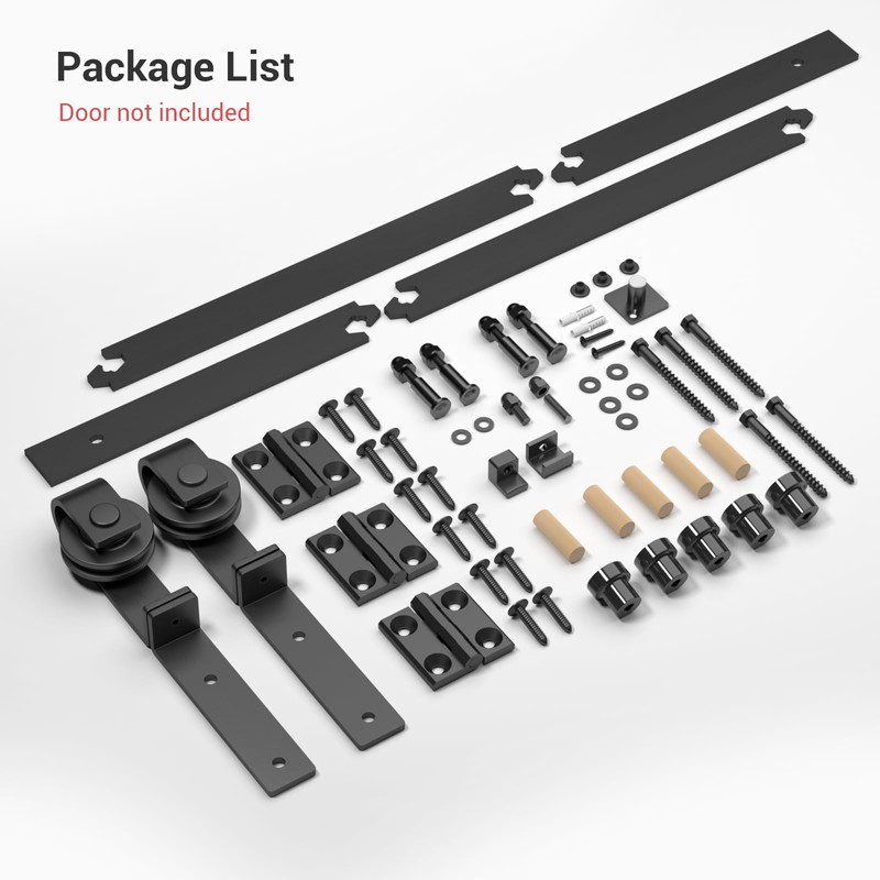 CCJH 5FT/60'' Bi-Folding Barn Door Hardware Sliding Track kit Heavy