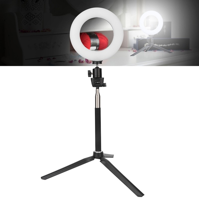 6 Inch Ring Light Dimmable LED Fill Light with Stand