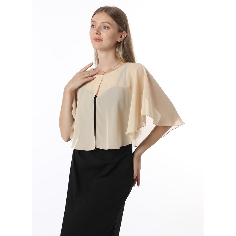 Soft Capelets capes Shawls and Wraps for Dress Chiffon Shrug