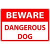 Estiyond Beware Dangerous Dog Aluminum Tin Sign Indoor Or Signs