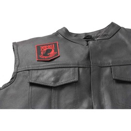 POW MIA Patch Black Red - 2.5x3 inch. Embroidered Iron on Patch