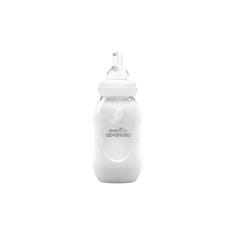 Evenflo Advanced Biberón Anticólicos, Transparente, Flujo Lento, Cuello Estándar, Silicón