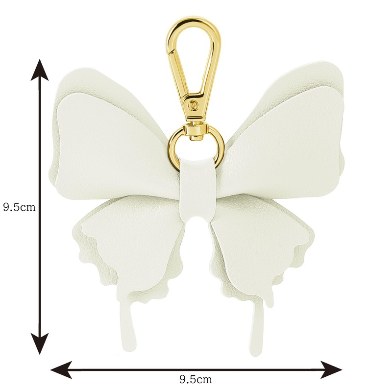 [tonecraft] 蝶々 バイカラー バッグチャーム シンプル バタフライ オーソドックス キーホルダー 人気 おしゃれ