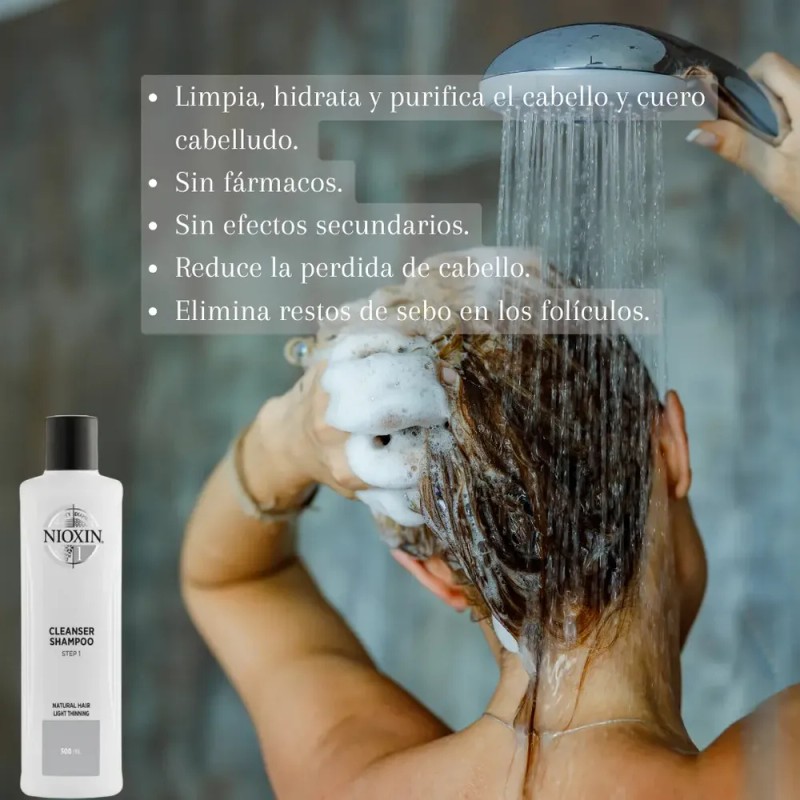 Nioxin Shampoo Cleanser Sist 1 300ml Anticaida Y Crecimiento