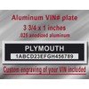 LVCE Custom Vin Tag-Compatible Plymouth