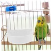 Generic Bird Bath for Indoor Parrots Transparent Bird Bath Basin