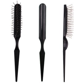 3Pcs Pointed Tail Professional Tail Hair Brush Lightweight Convenient Wig Wire Brush Portable Steel Brush Wig Comb for Wig Hair Extension